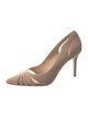 L'Agence Suede Striped Pumps