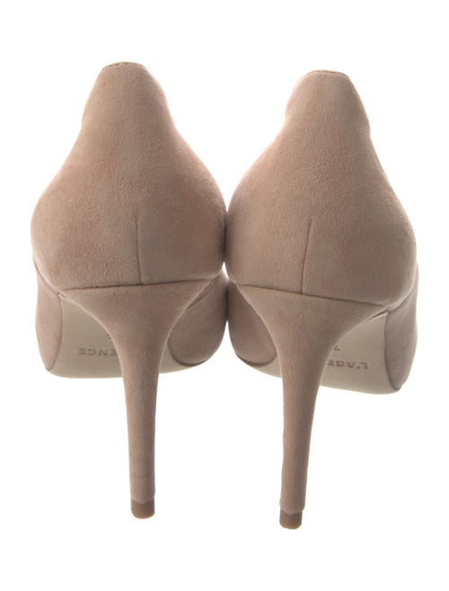 L'Agence Suede Striped Pumps