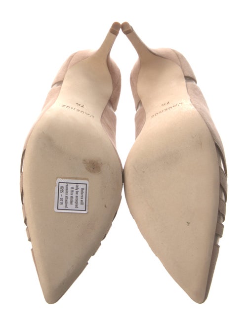 L'Agence Suede Striped Pumps