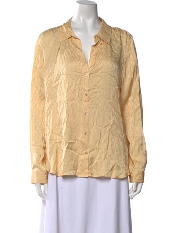 L'Agence Tops Long Sleeve Button-Up Top XL