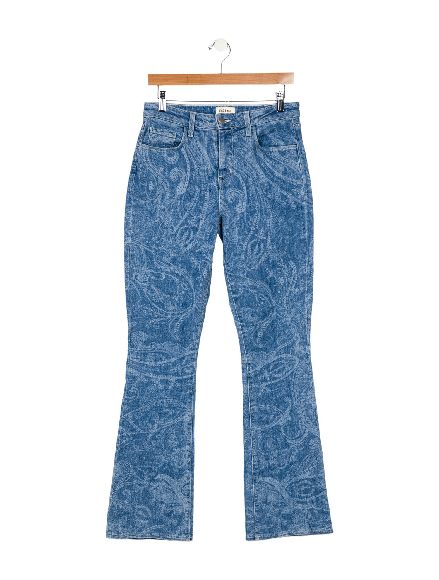 L'Agence Mid-Rise Wide Leg Jeans