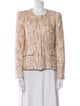 L'Agence Silk Tweed Pattern Evening Jacket