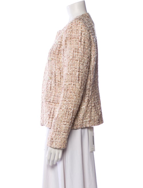 L'Agence Silk Tweed Pattern Evening Jacket