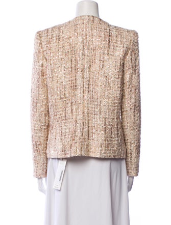 L'Agence Silk Tweed Pattern Evening Jacket