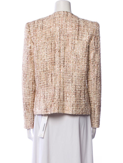 L'Agence Silk Tweed Pattern Evening Jacket