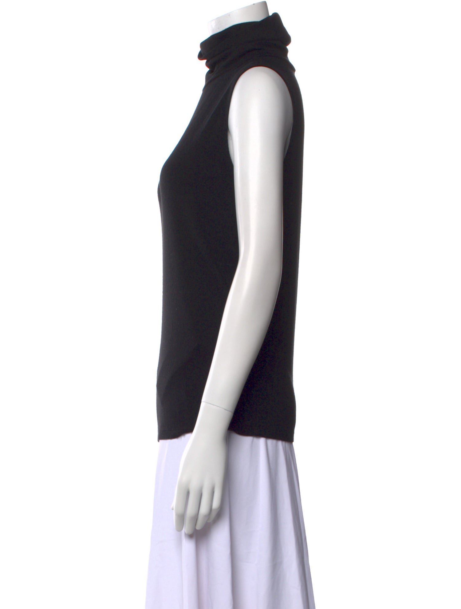 L'Agence Turtleneck Sleeveless Top
