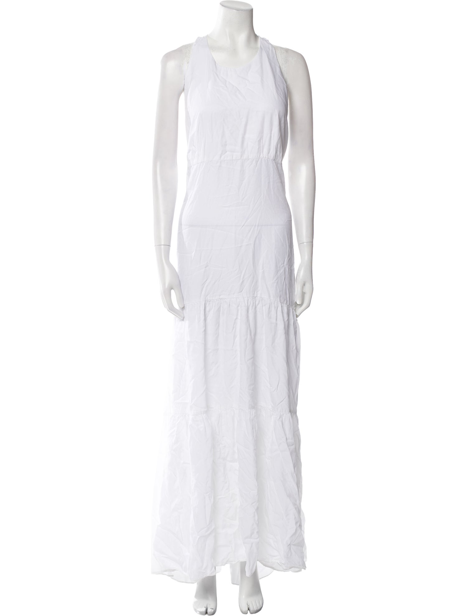 L'Agence Halterneck Long Dress