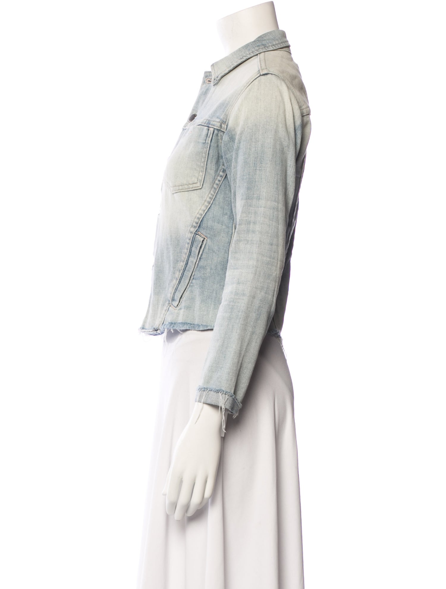 L'Agence Tie-Dye Print Denim Jacket
