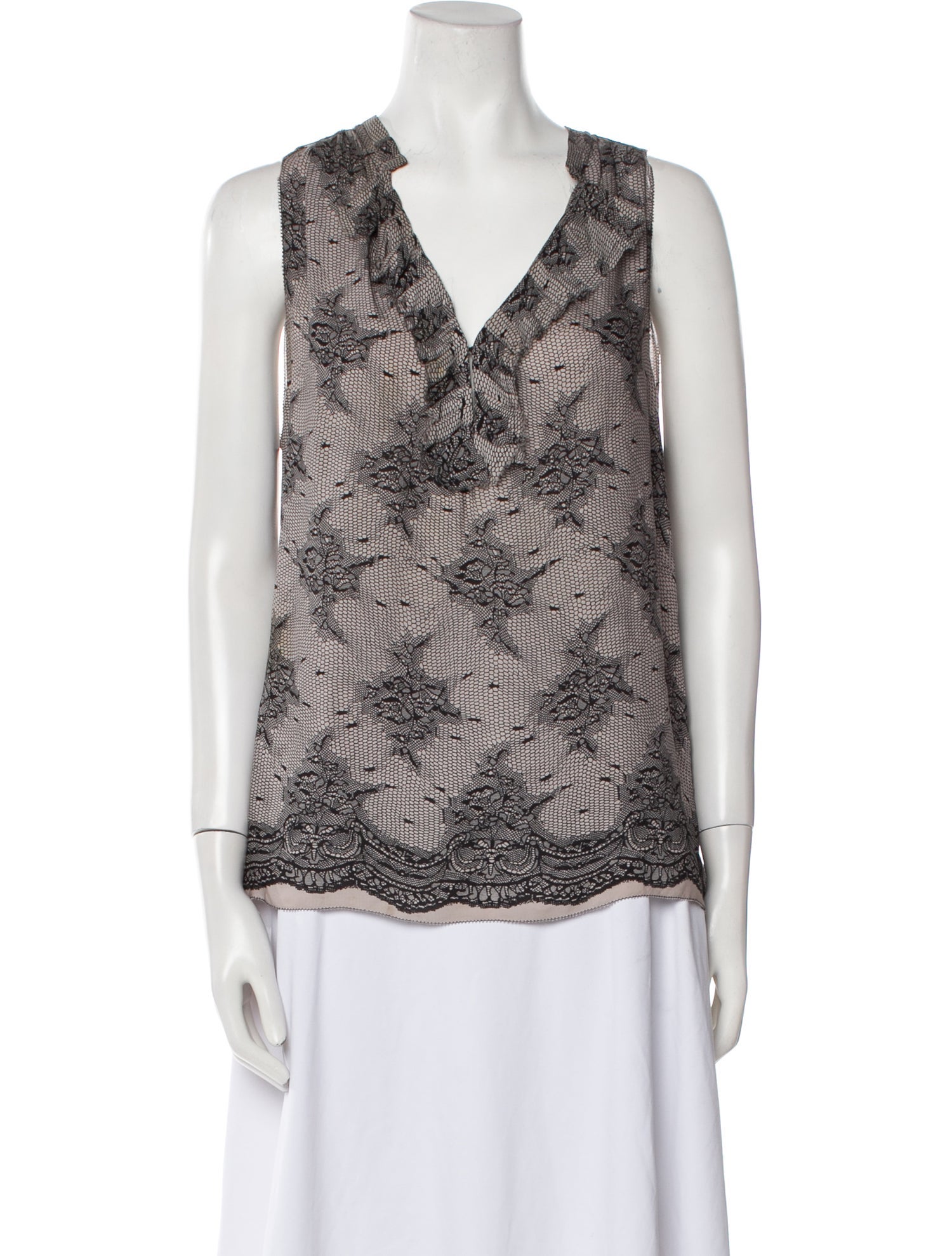 L'Agence Silk Printed Blouse