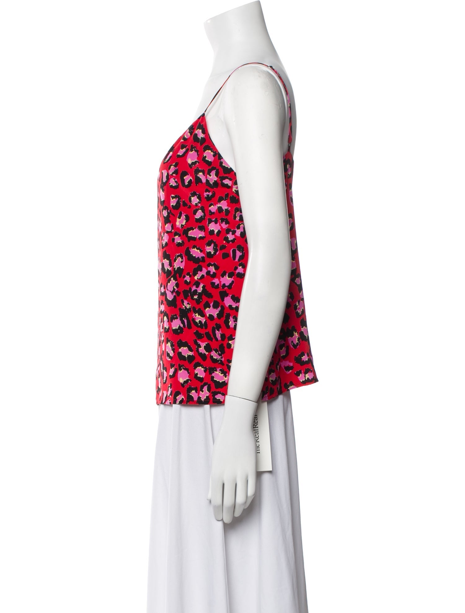 L'Agence Silk Animal Print Top