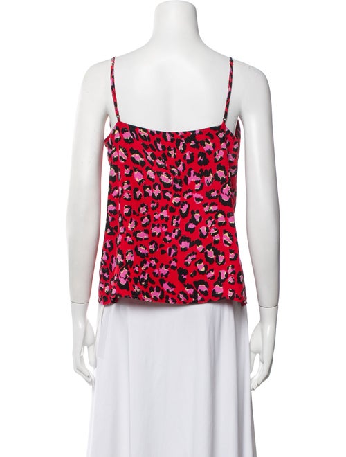 L'Agence Silk Animal Print Top