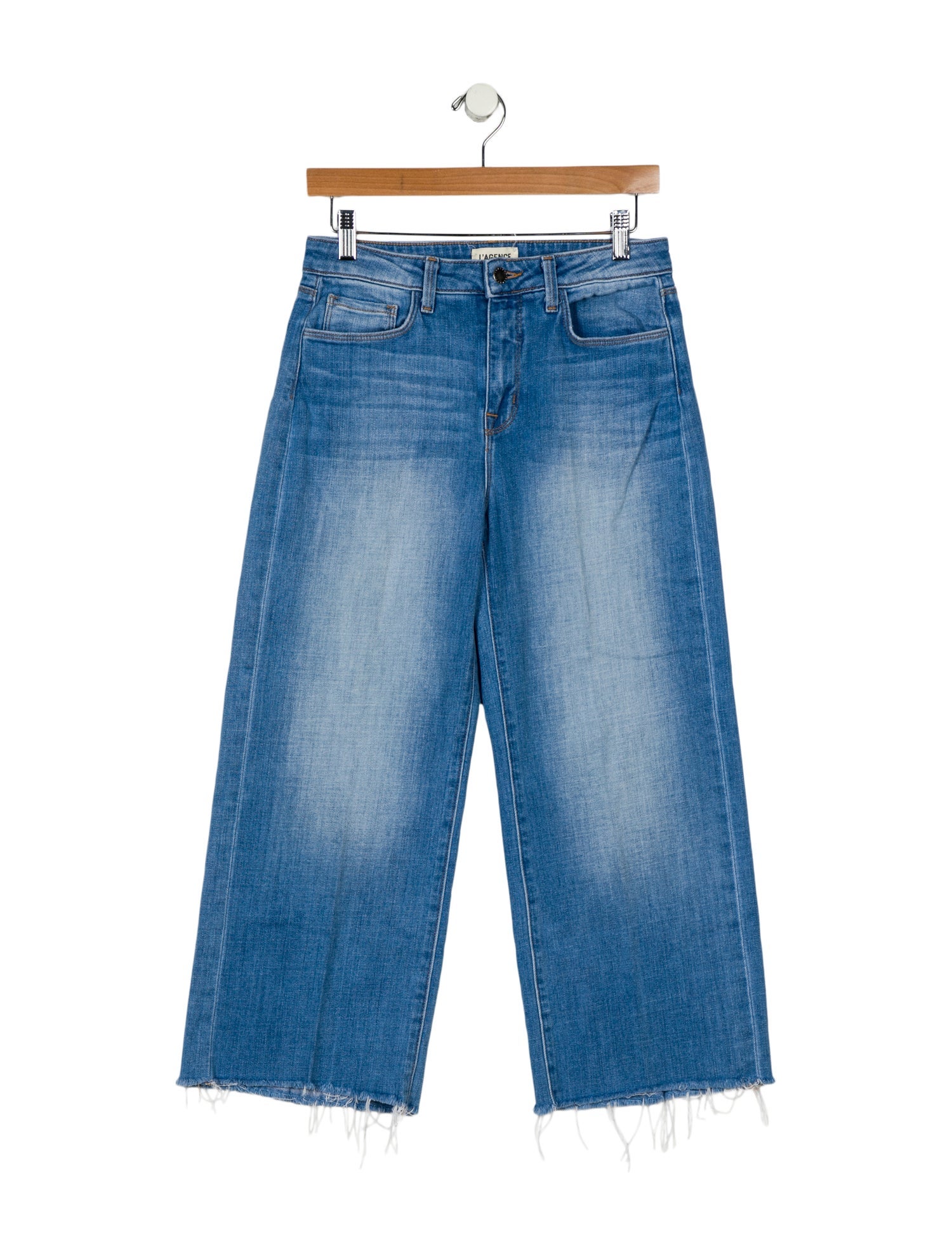 L'Agence Mid-Rise Wide Leg Jeans