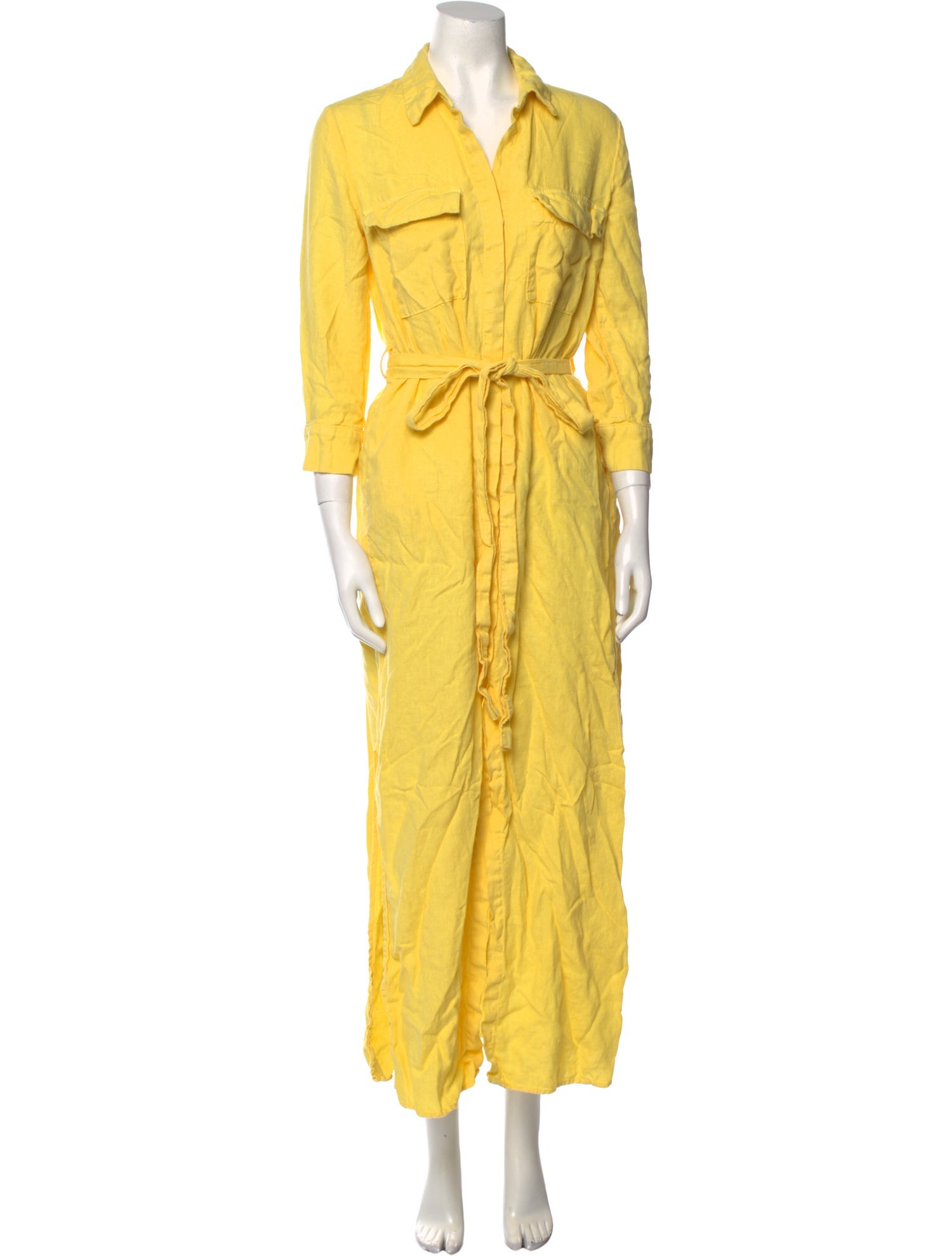 L'Agence Linen Long Dress