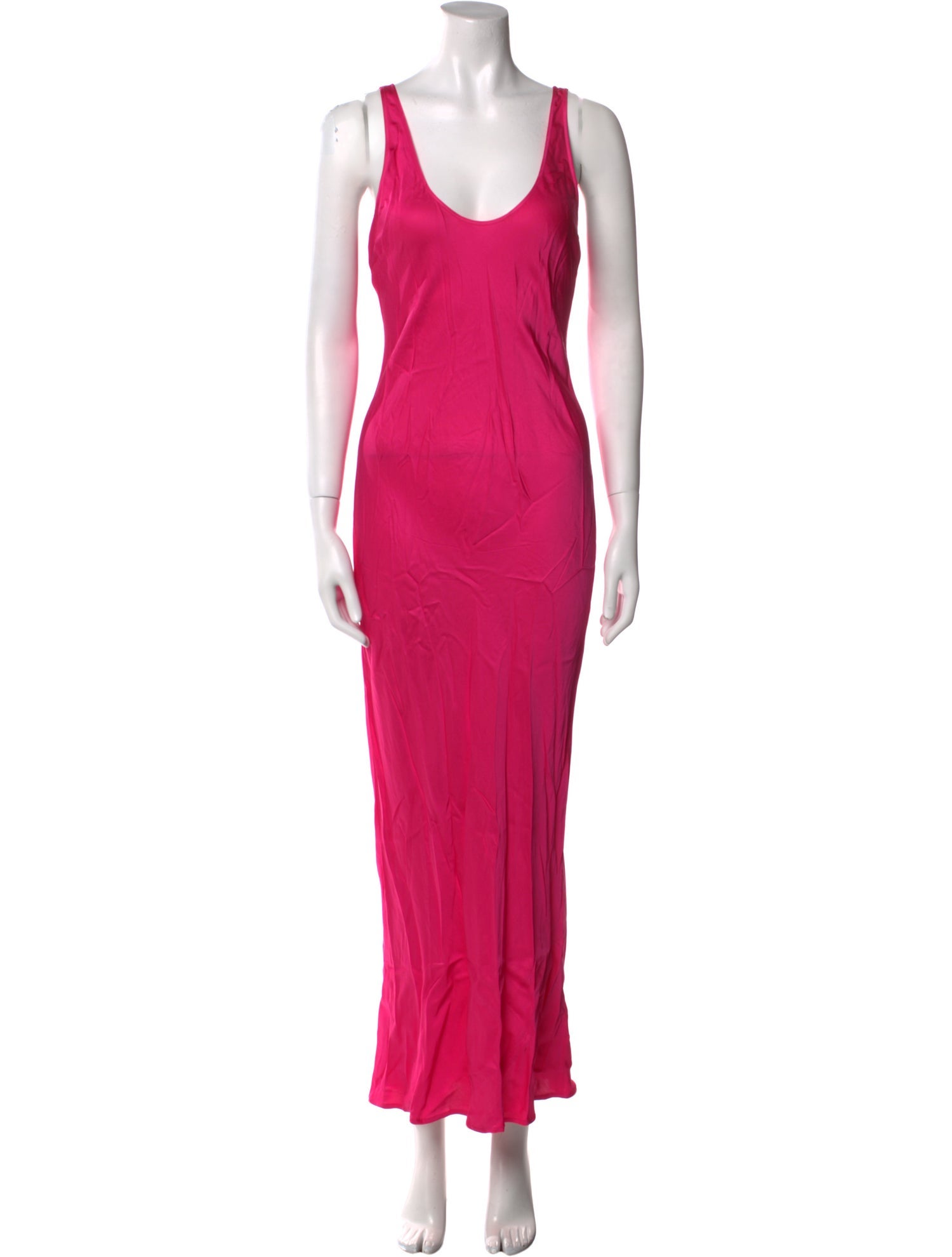L'Agence Scoop Neck Long Dress