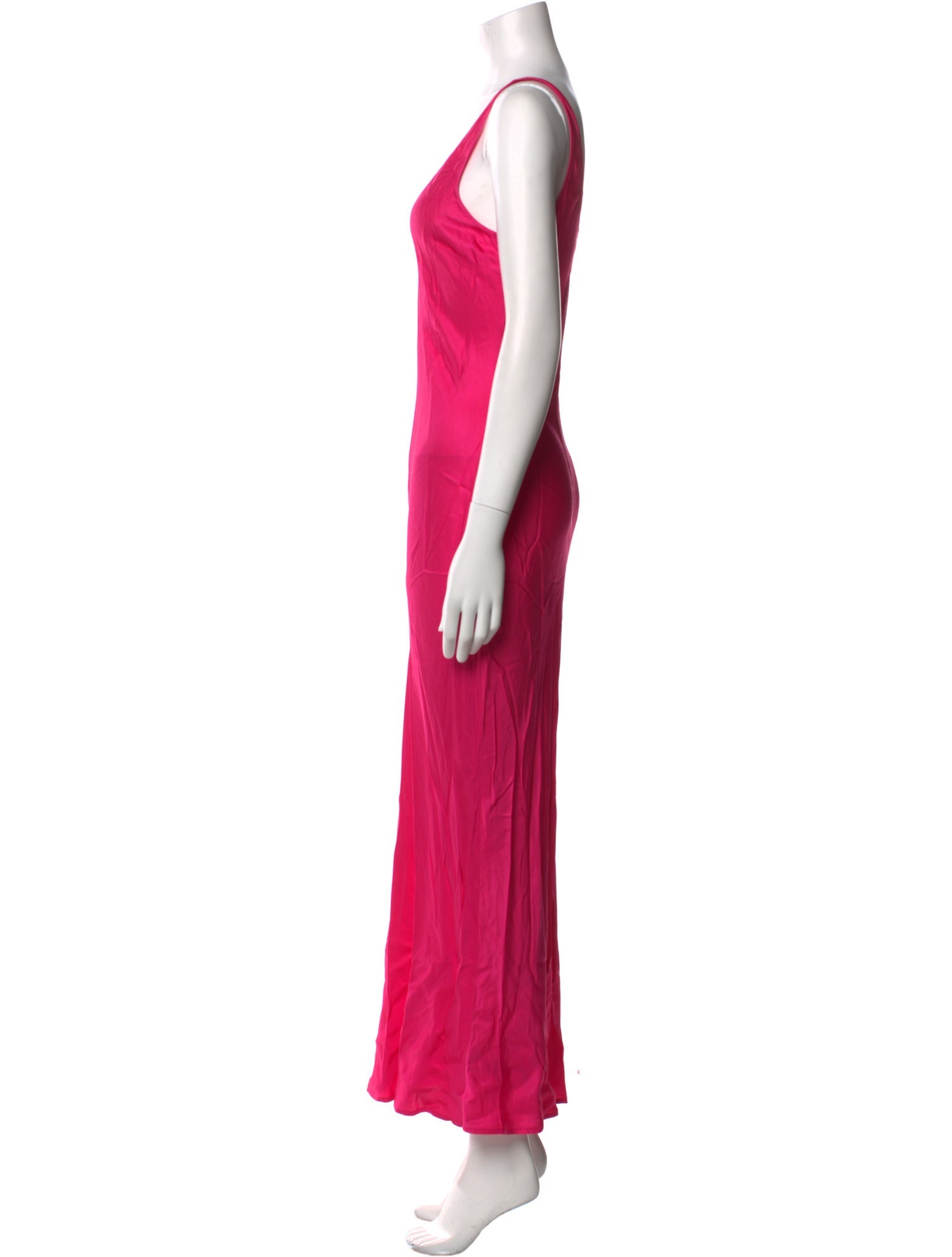 L'Agence Scoop Neck Long Dress
