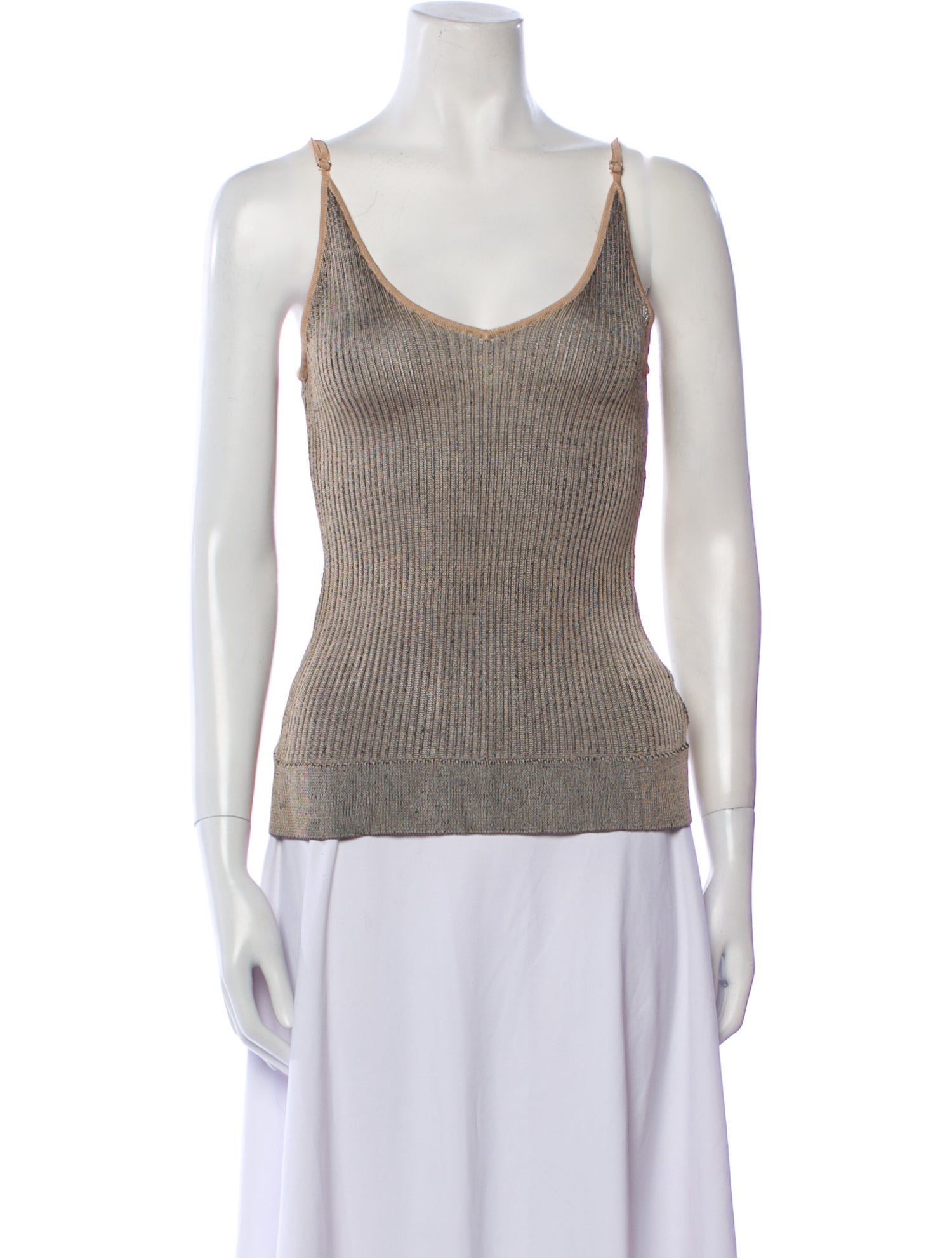 L'Agence Scoop Neck Sleeveless Top