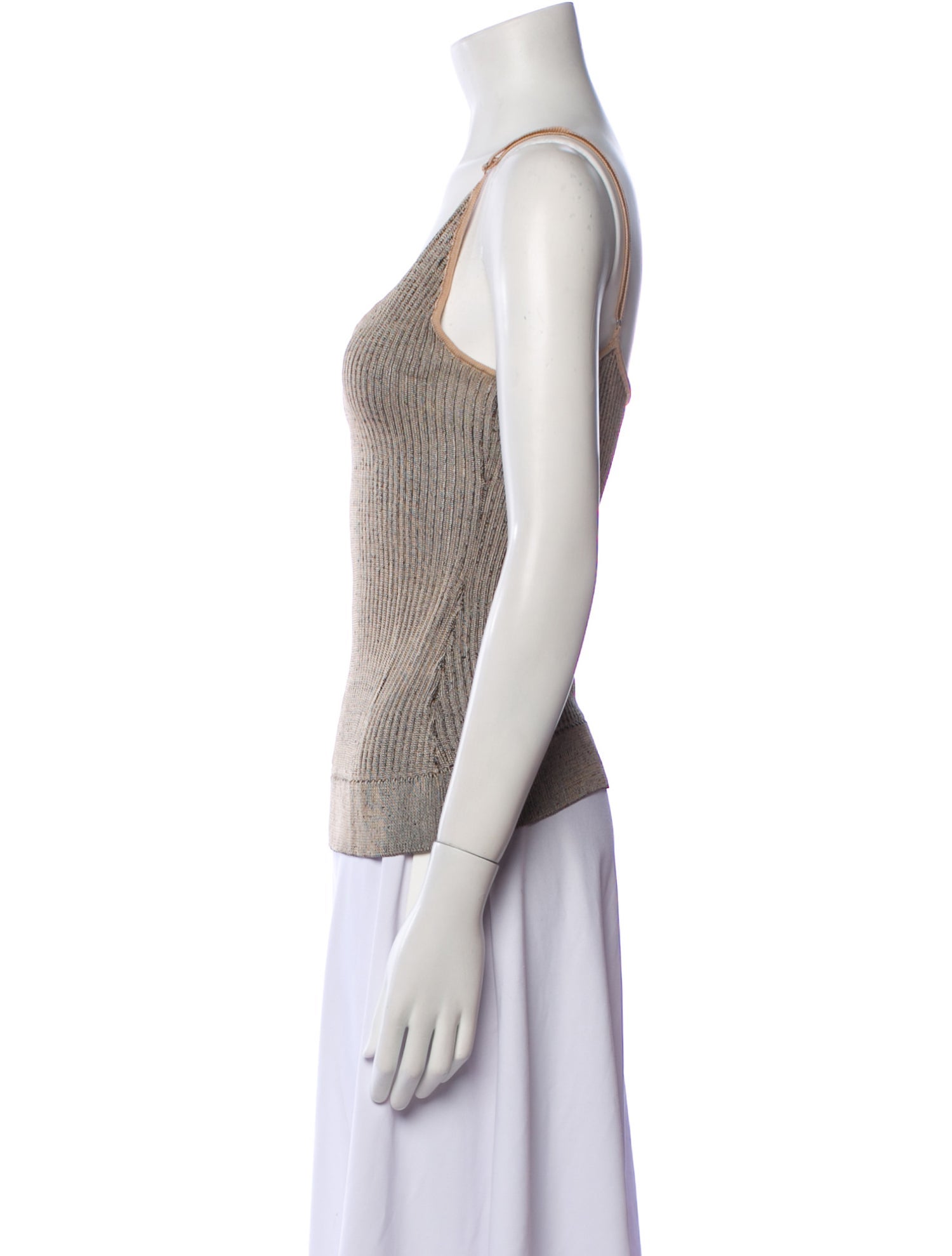 L'Agence Scoop Neck Sleeveless Top