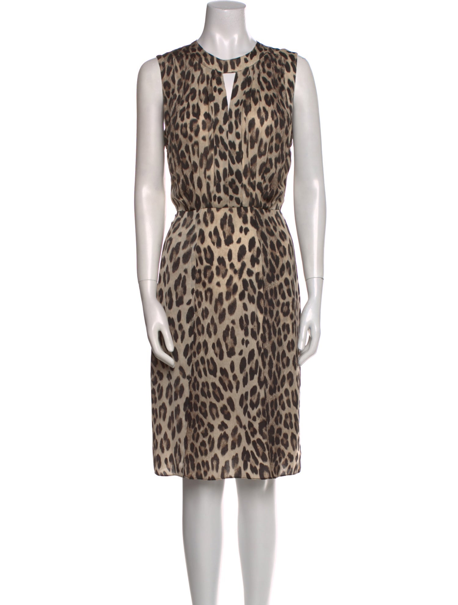L'Agence Animal Print Knee-Length Dress