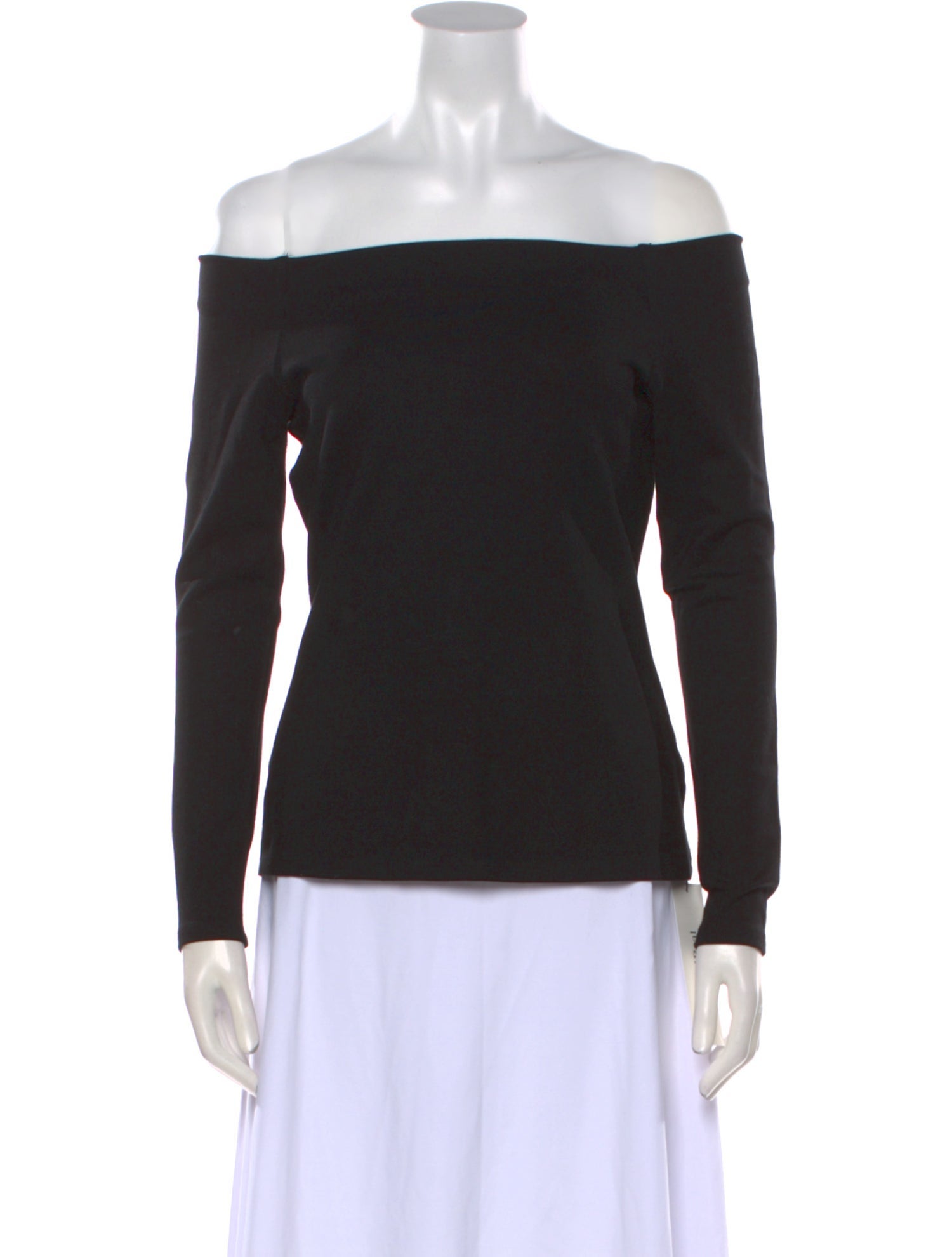 L'Agence Off-The-Shoulder Long Sleeve Top