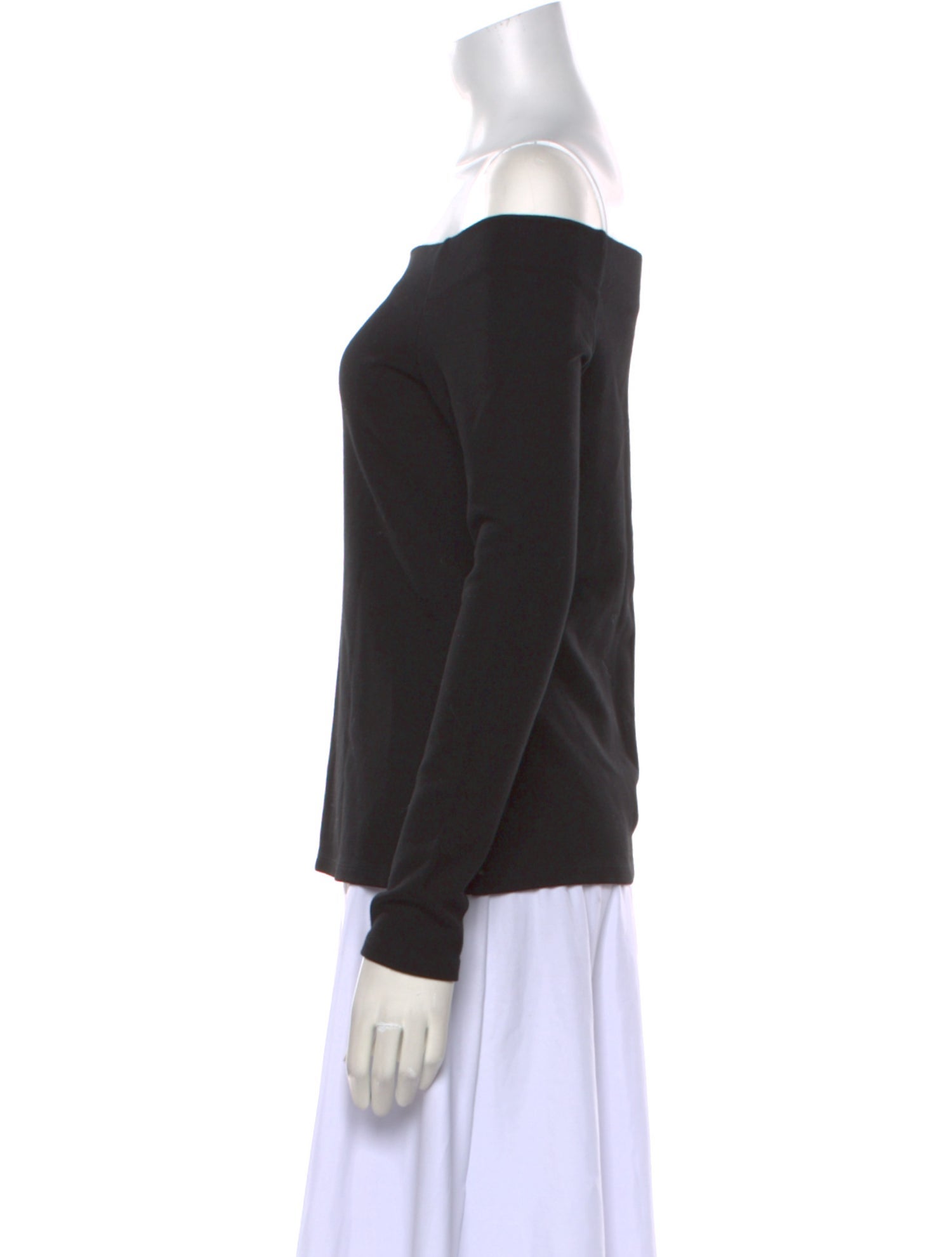 L'Agence Off-The-Shoulder Long Sleeve Top
