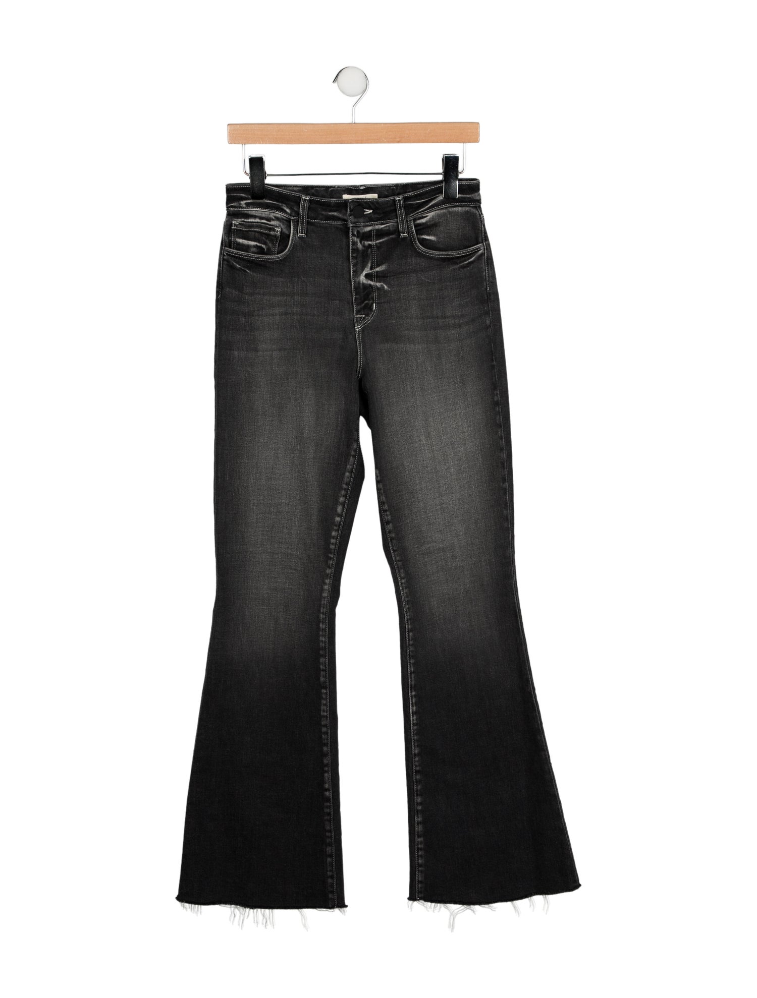L'Agence Mid-Rise Wide Leg Jeans