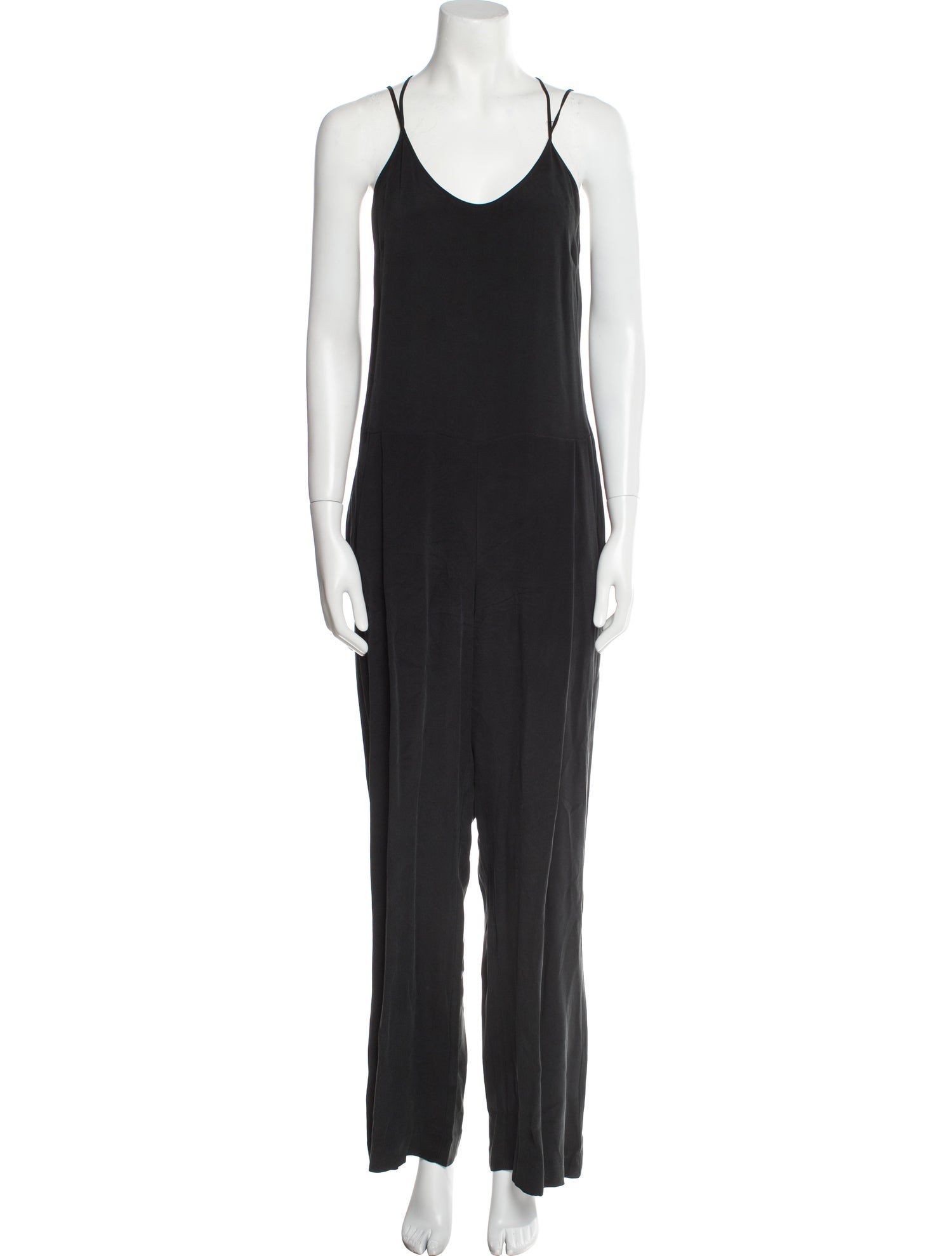 L'Agence Silk V-Neck Jumpsuit
