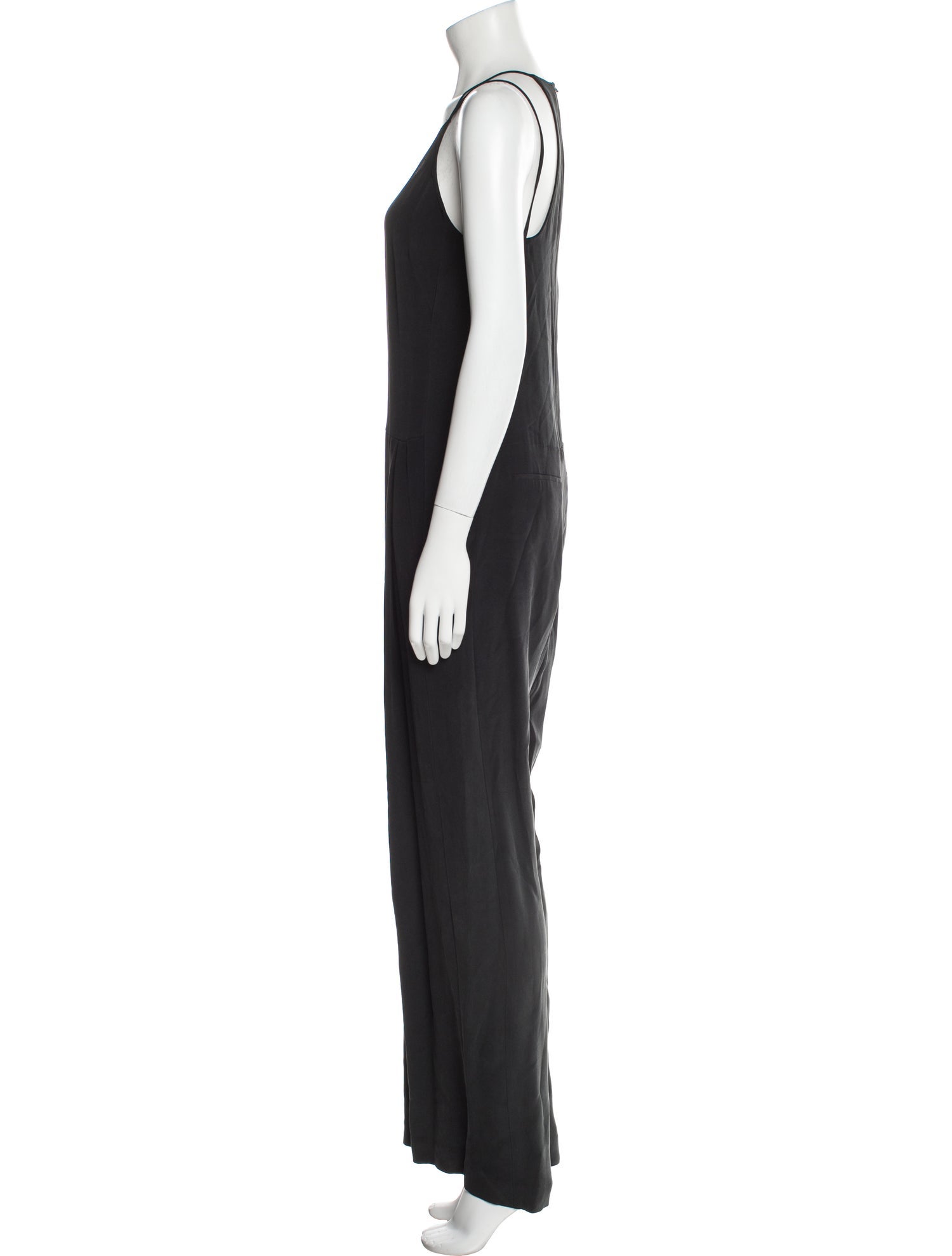 L'Agence Silk V-Neck Jumpsuit