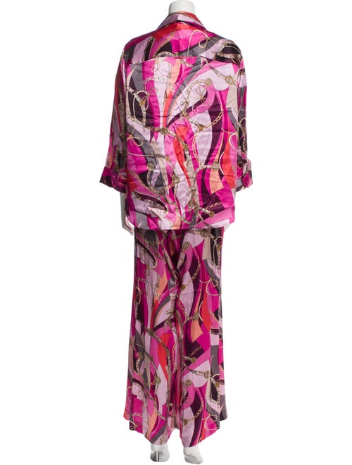 L'Agence Silk Printed Pant Set