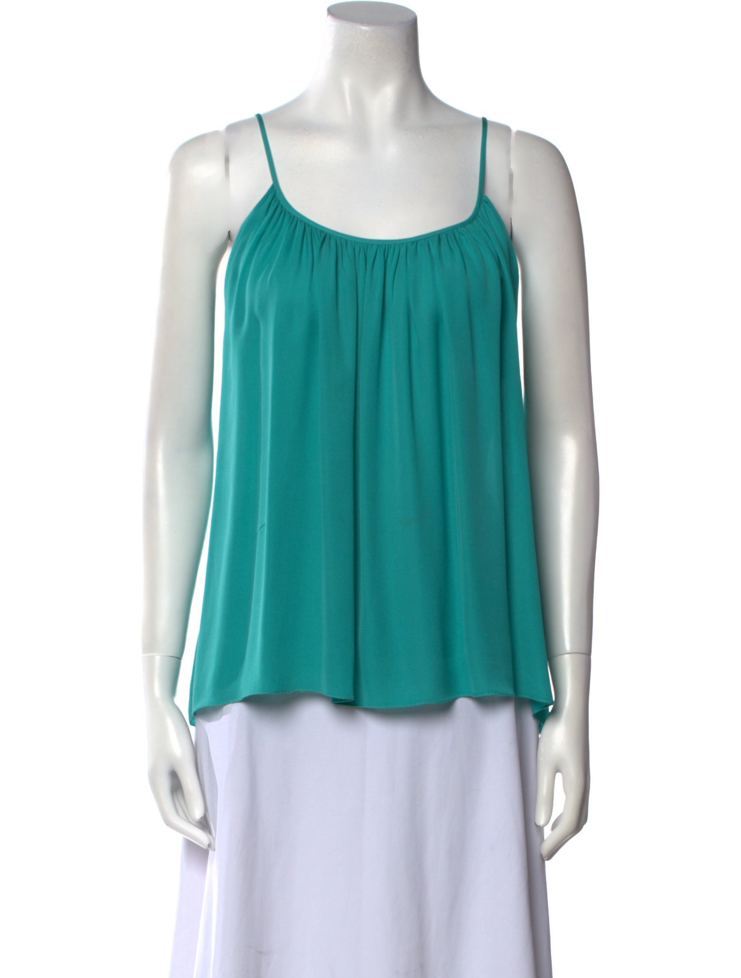 L'Agence Silk Scoop Neck Top