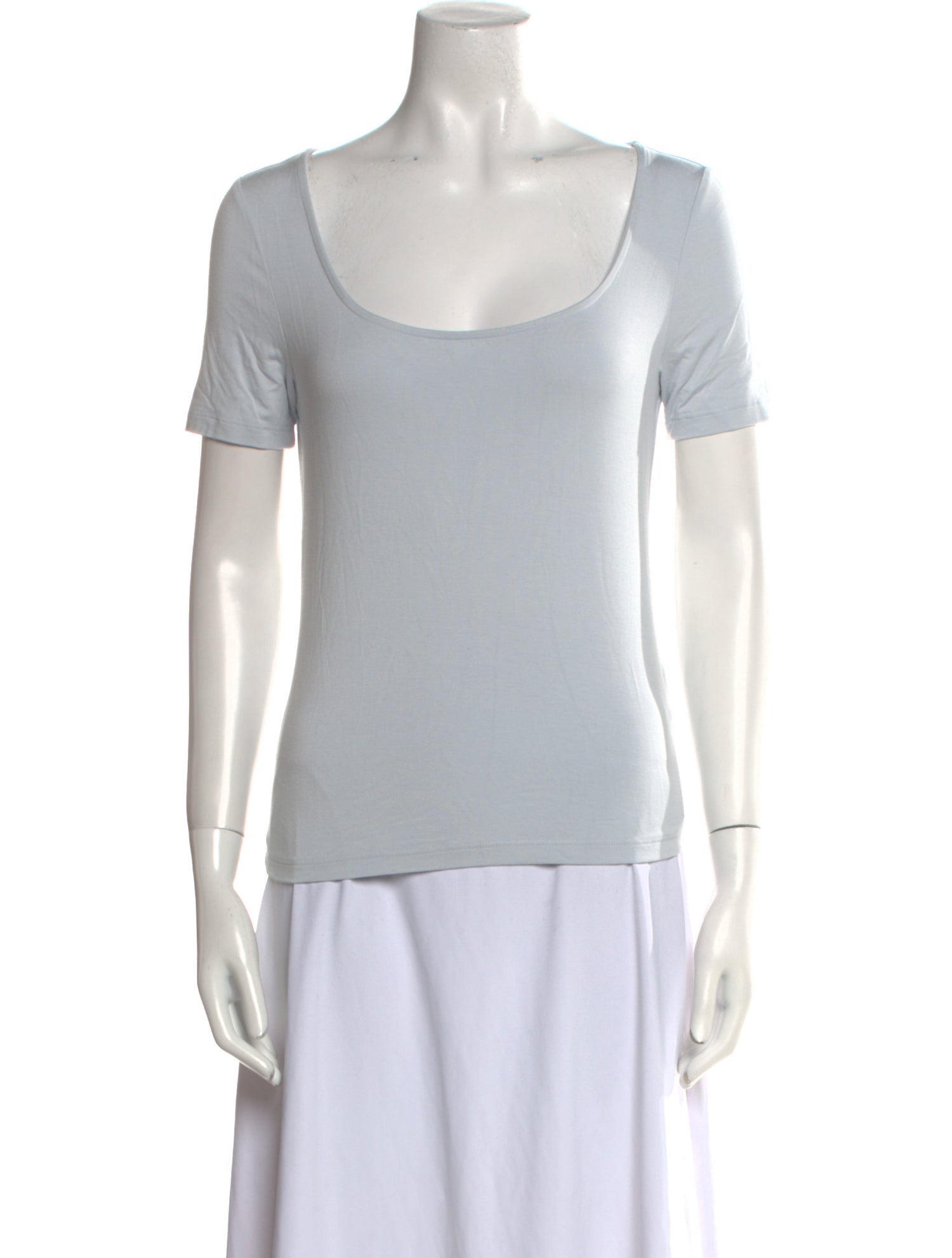 L'Agence Scoop Neck Short Sleeve T-Shirt