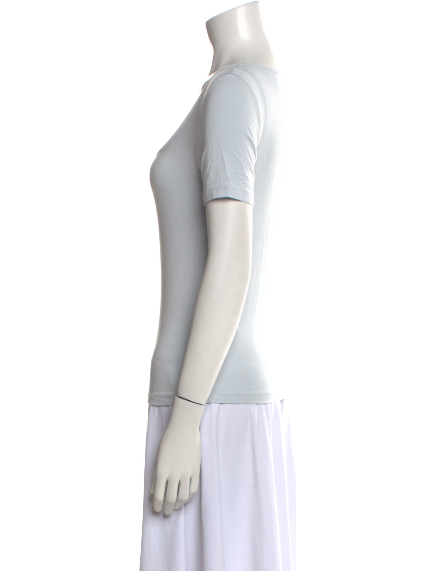 L'Agence Scoop Neck Short Sleeve T-Shirt