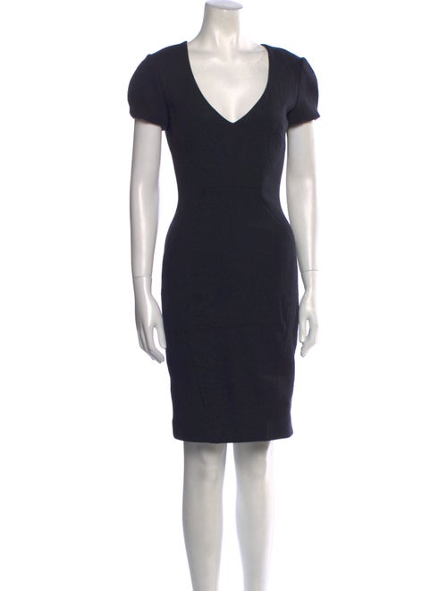 L'Agence V-Neck Knee-Length Dress