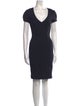 L'Agence V-Neck Knee-Length Dress