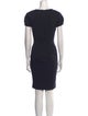 L'Agence V-Neck Knee-Length Dress