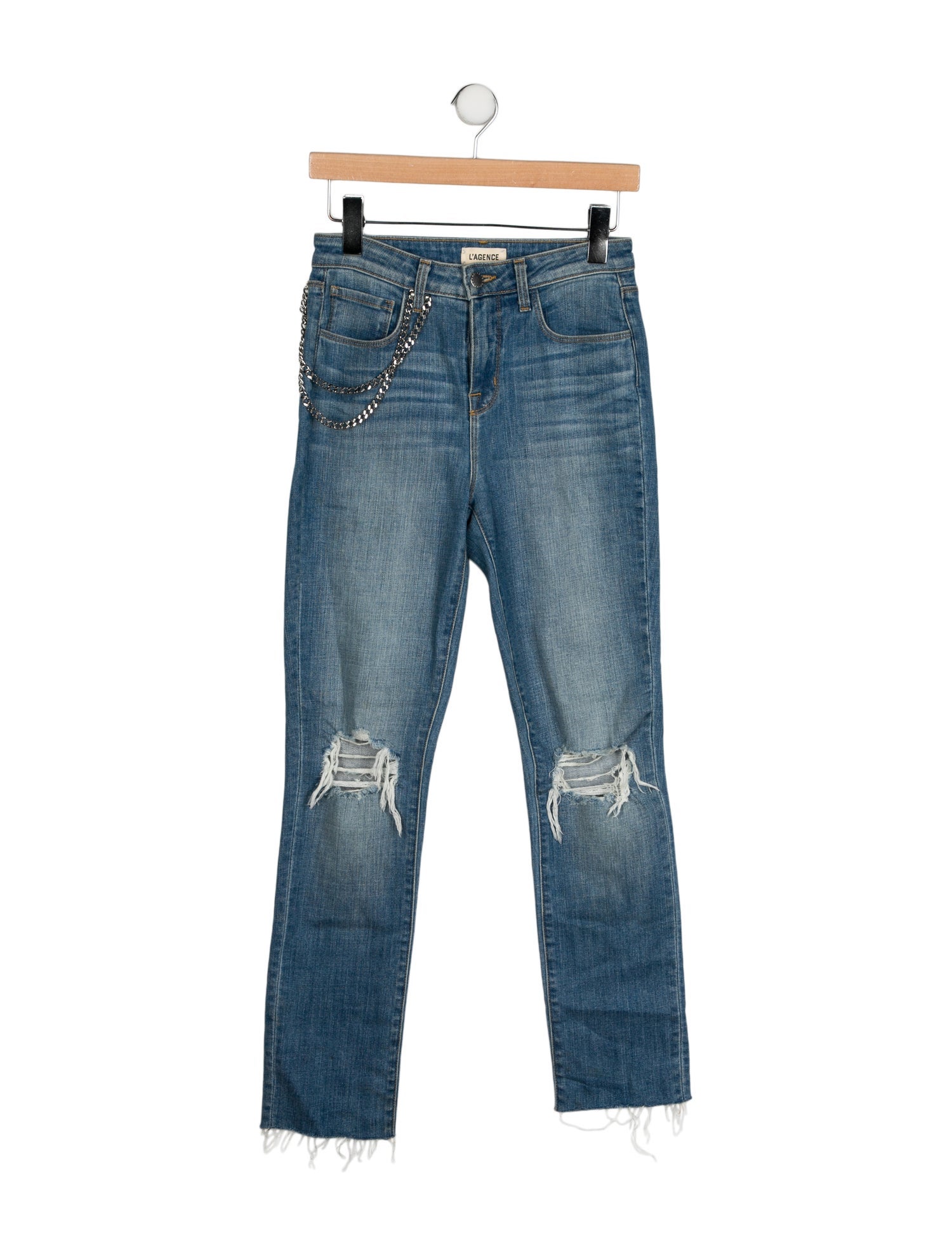 L'Agence Mid-Rise Straight Leg Jeans