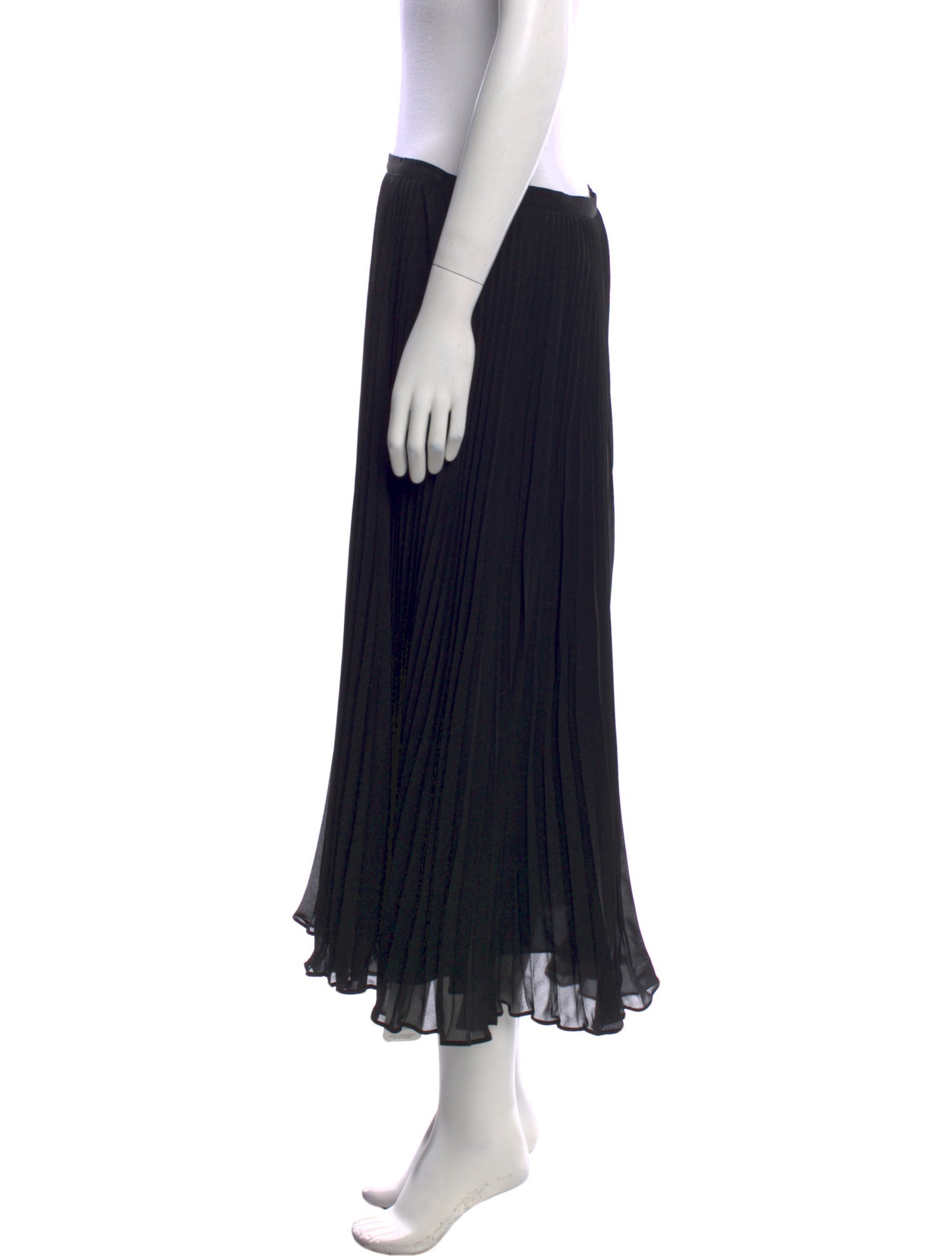 L'Agence Raw-Edge Trim Midi Length Skirt