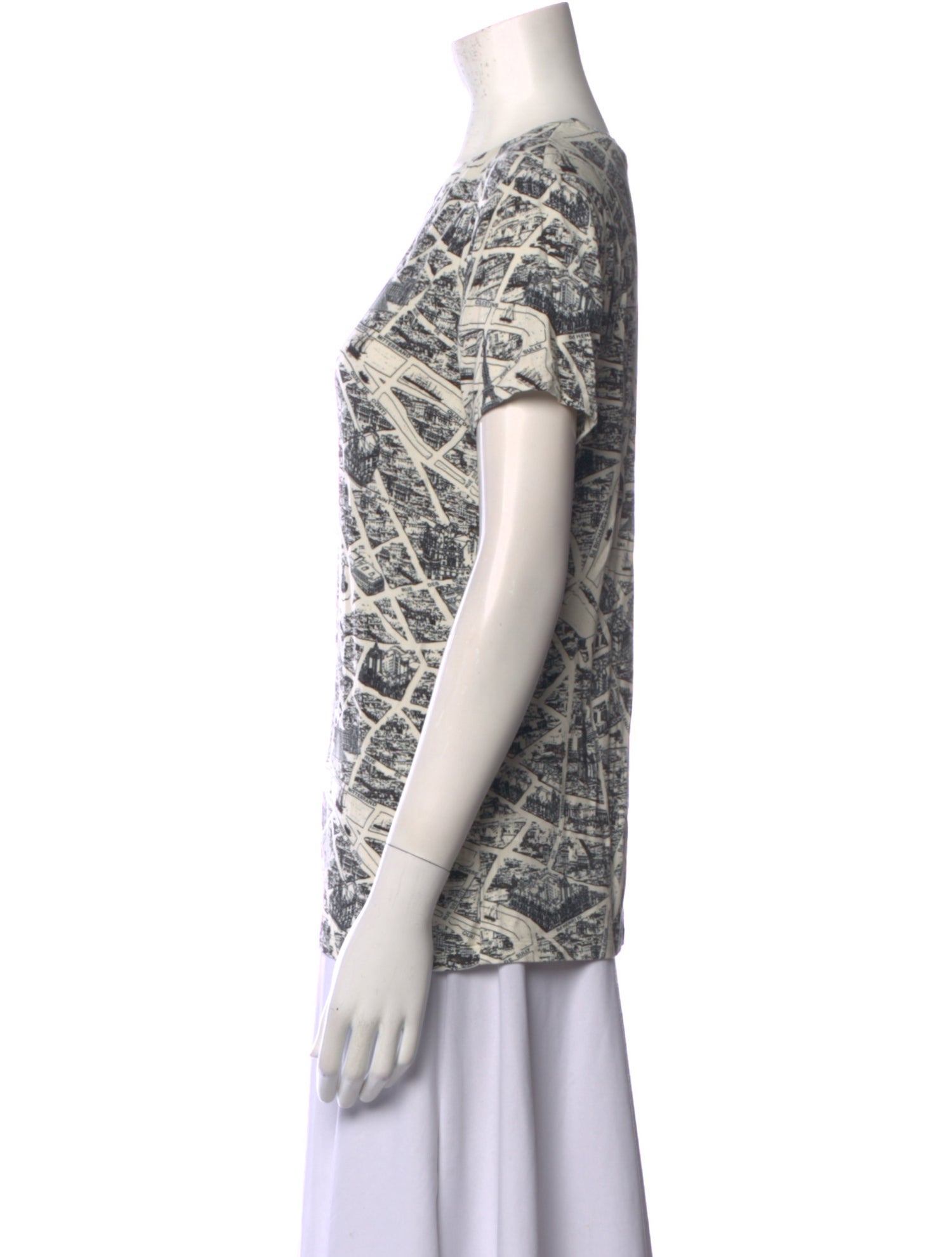 L'Agence Printed Crew Neck T-Shirt