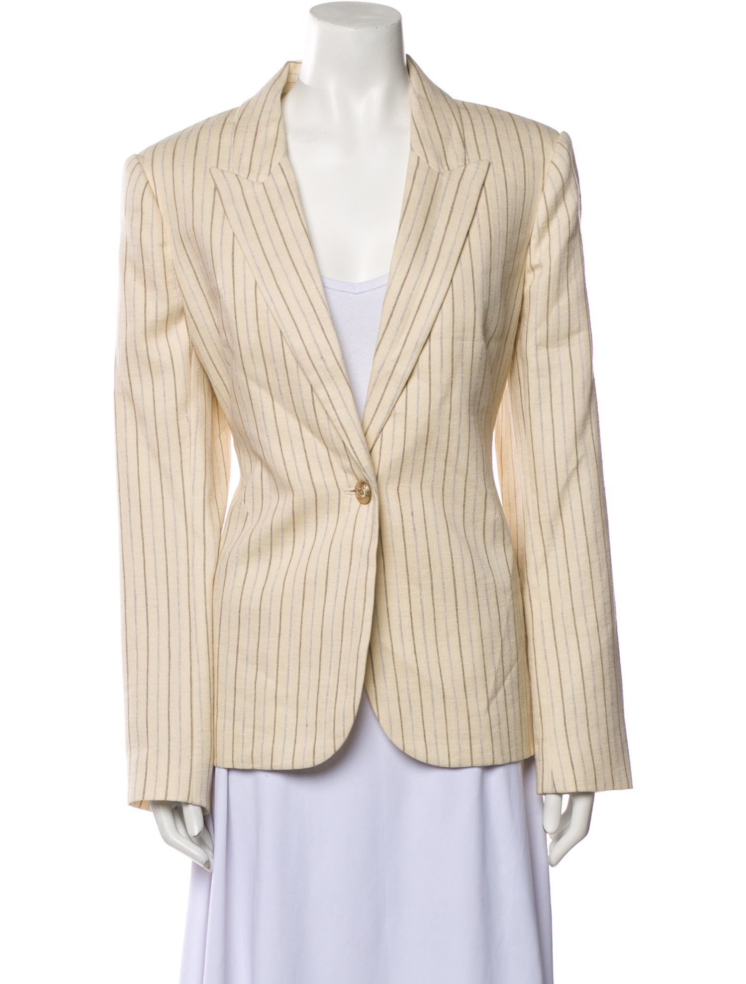 L'Agence Linen Striped Blazer w/ Tags