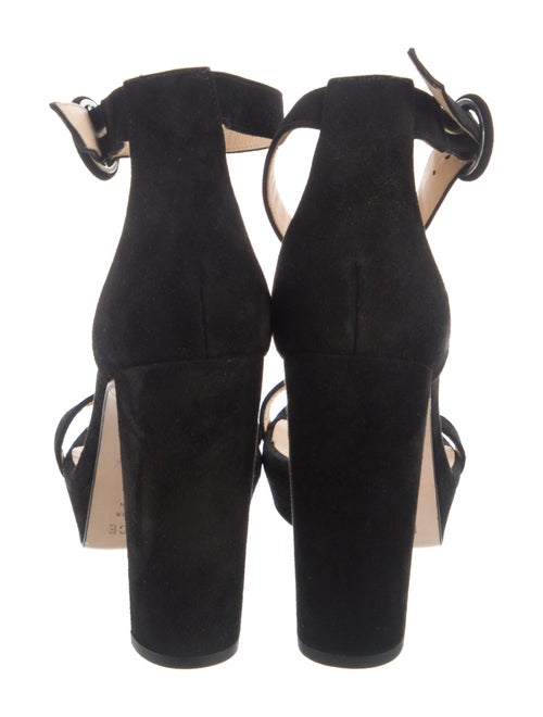 L'Agence Suede Chain-Link Accents Sandals