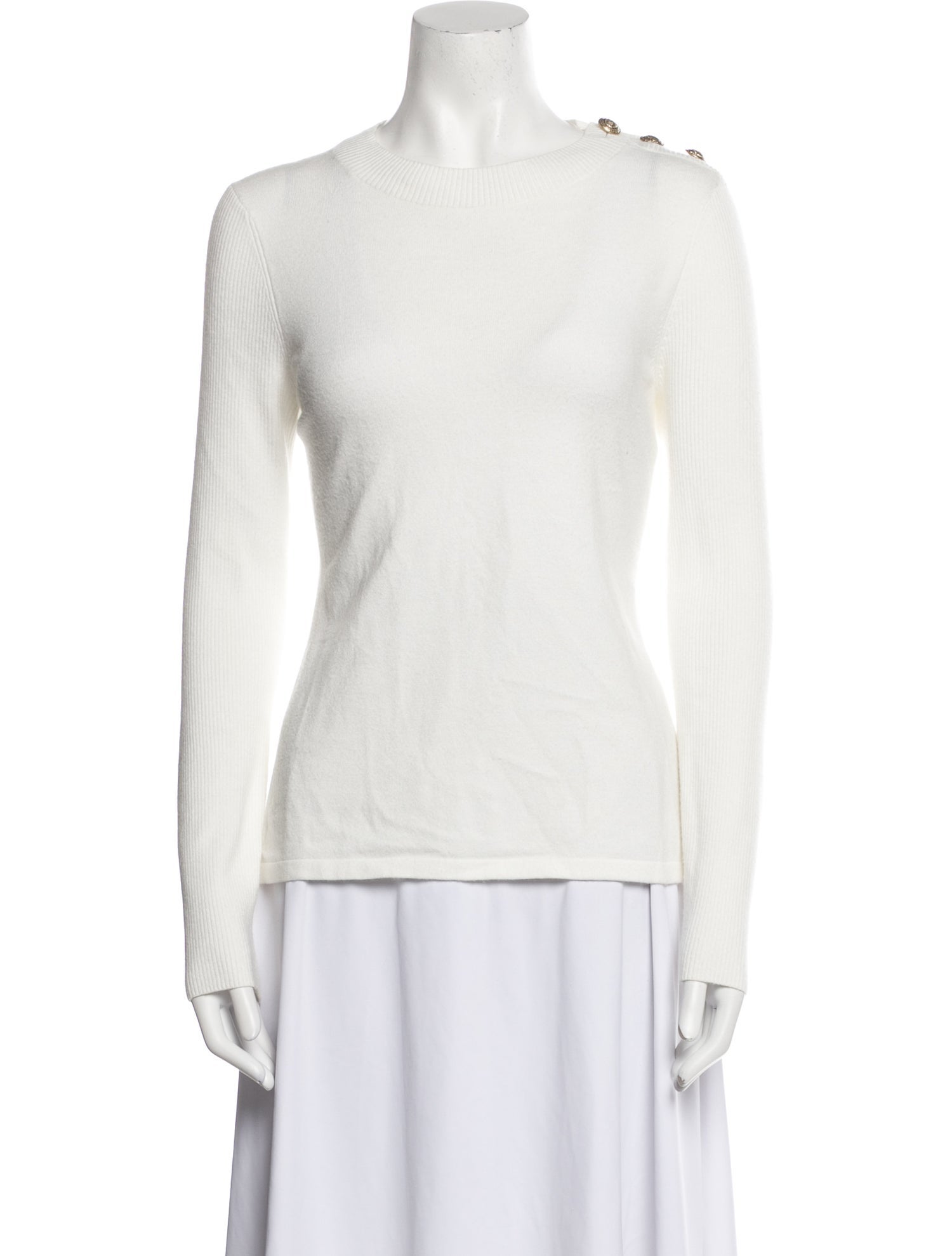 L'Agence Crew Neck Long Sleeve Top