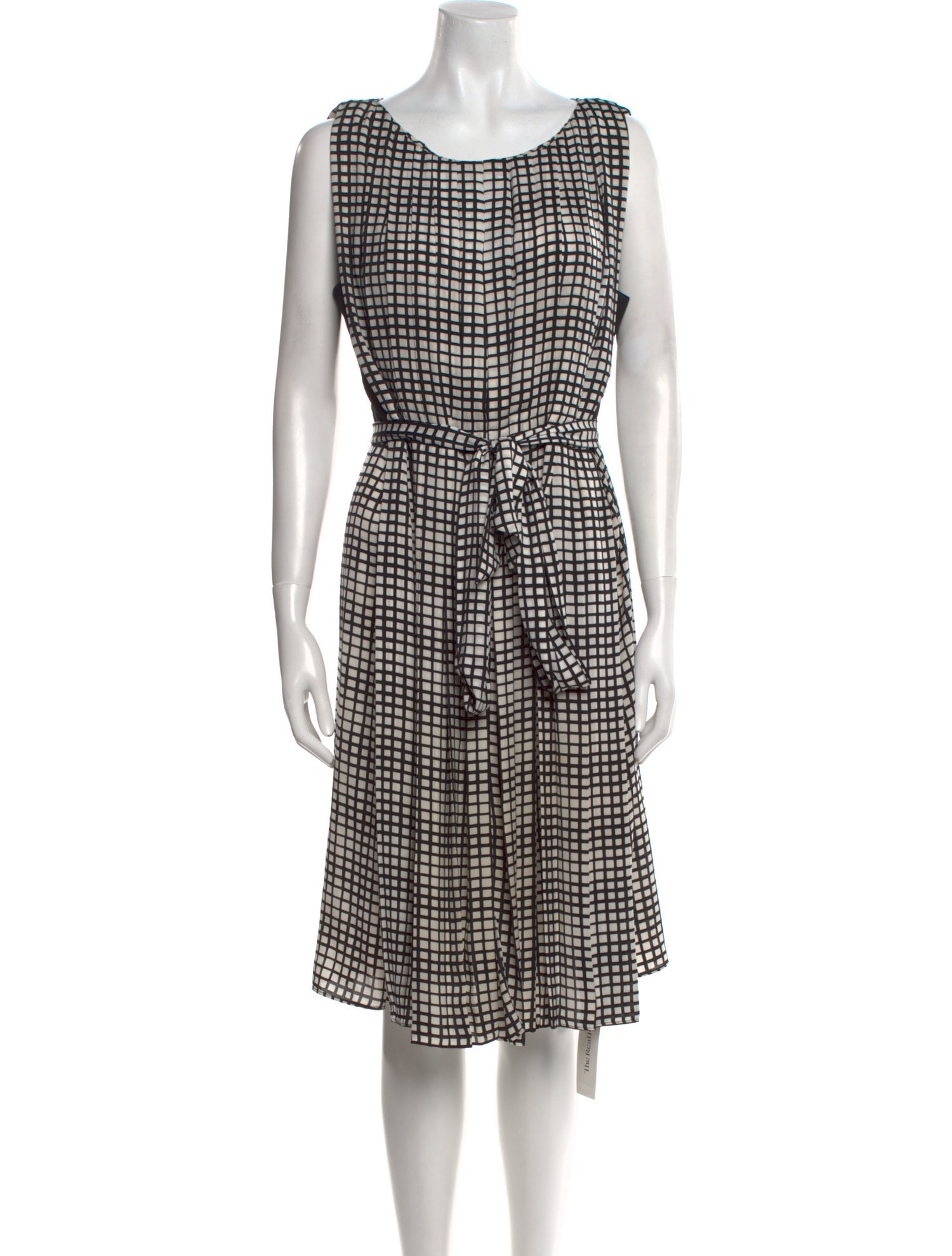 L'Agence Plaid Print Knee-Length Dress