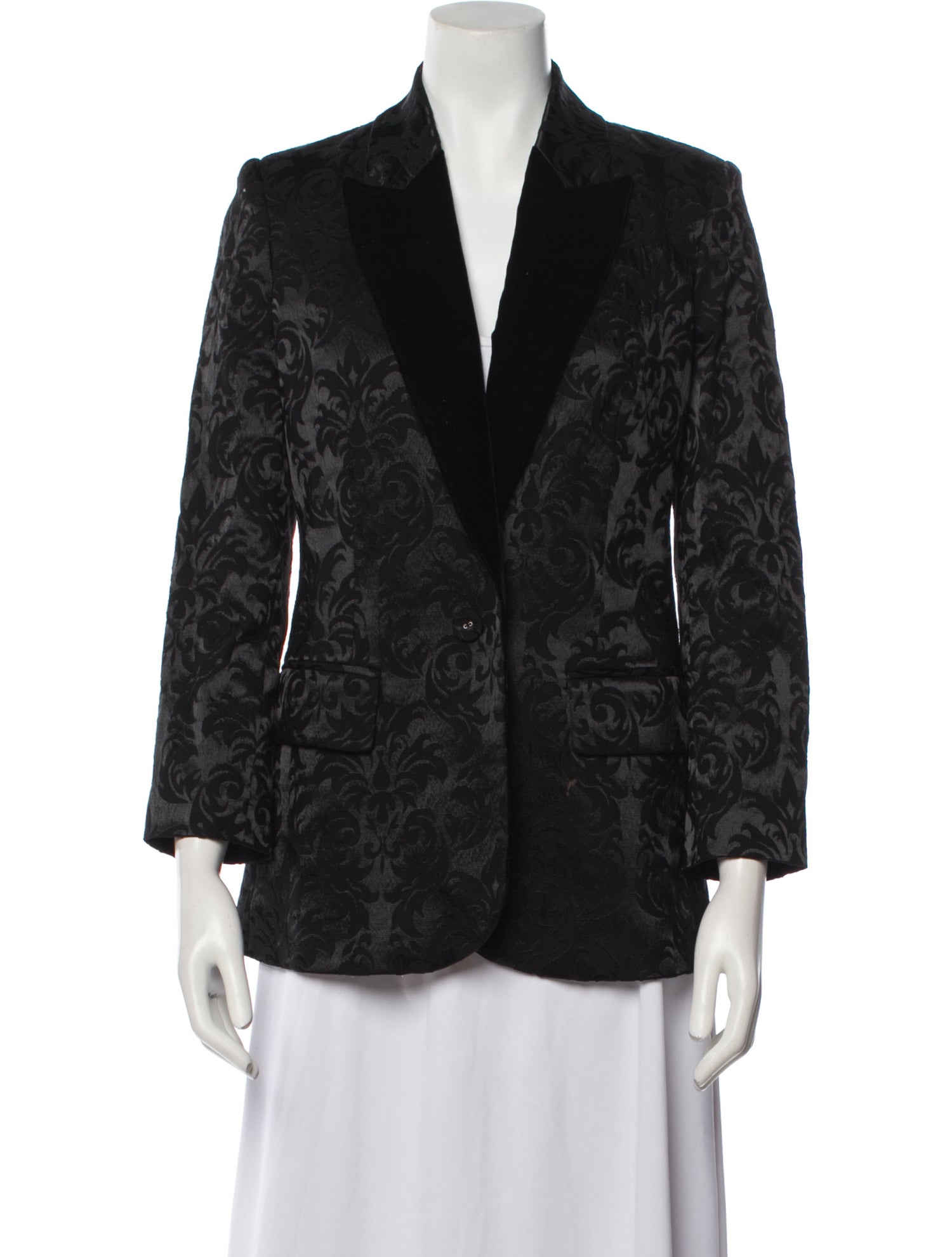 L'Agence Nylon Floral Print Evening Jacket