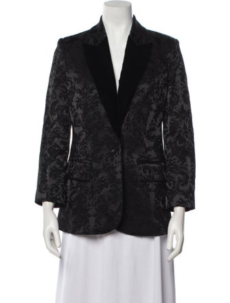 L'Agence Nylon Floral Print Evening Jacket