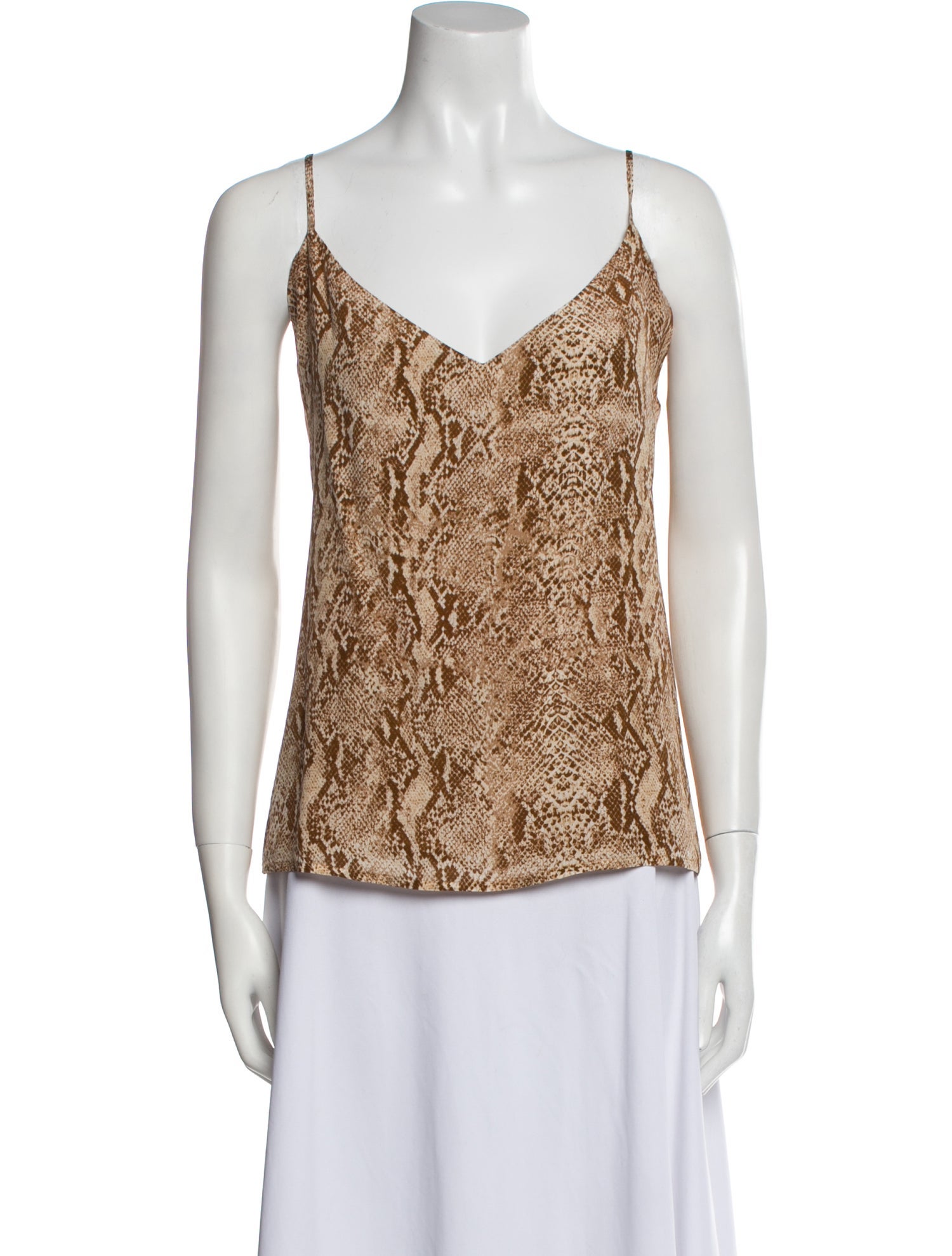 L'Agence Silk Animal Print Top w/ Tags