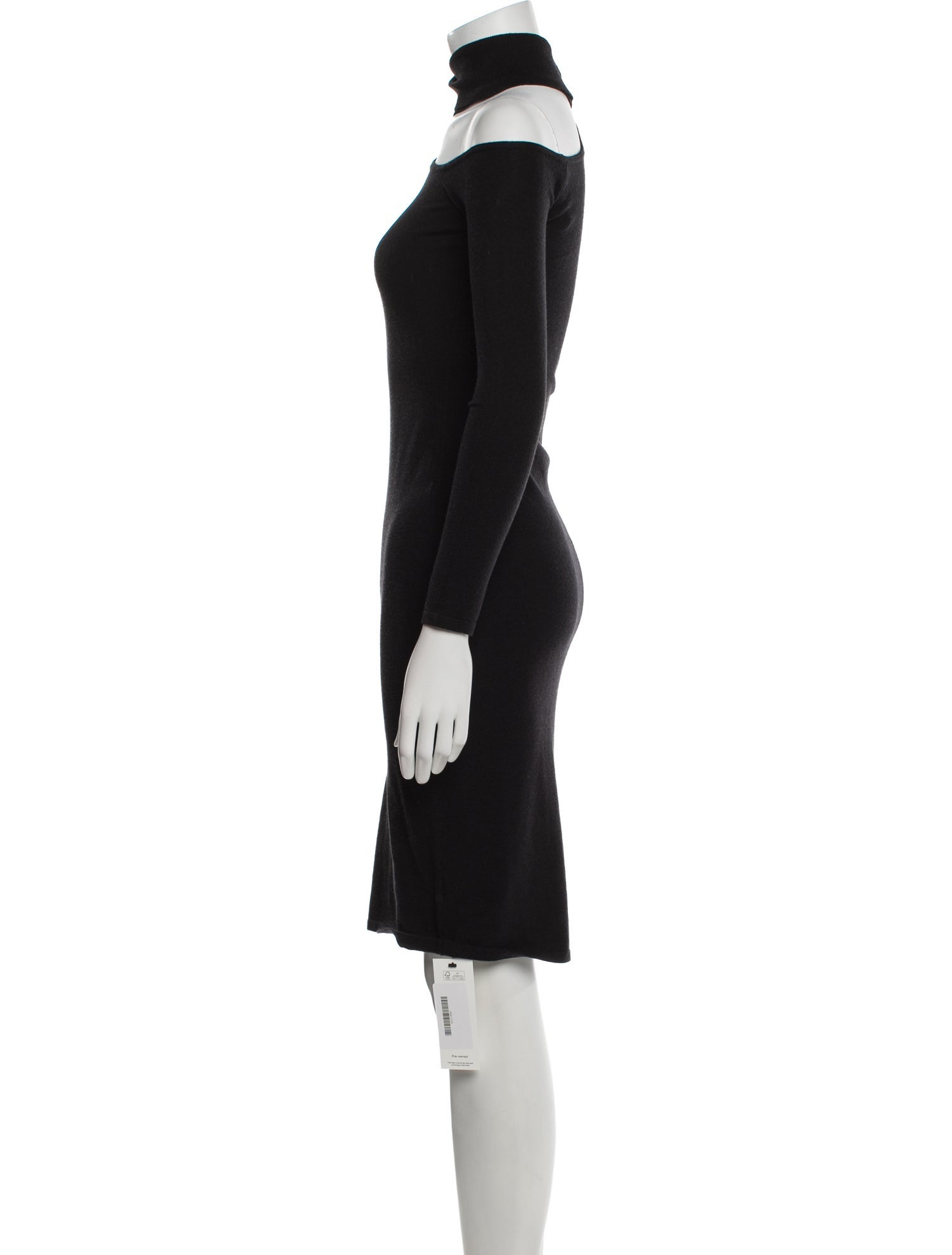 L'Agence Mock Neck Knee-Length Dress