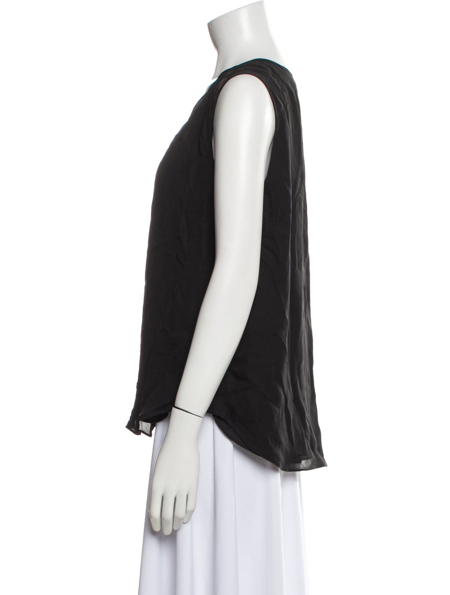 L'Agence Silk V-Neck Blouse