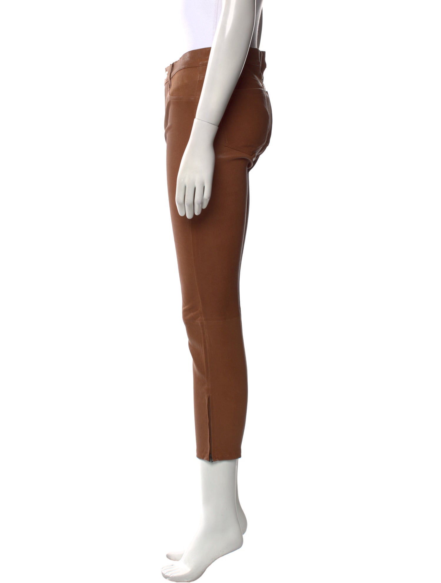 L'Agence Leather Skinny Leg Pants