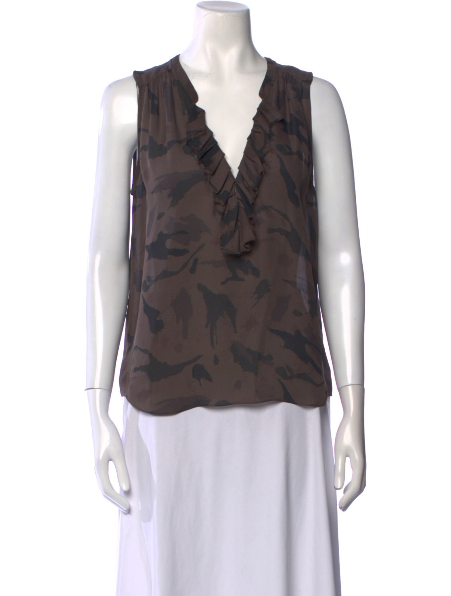 L'Agence Silk Printed Top