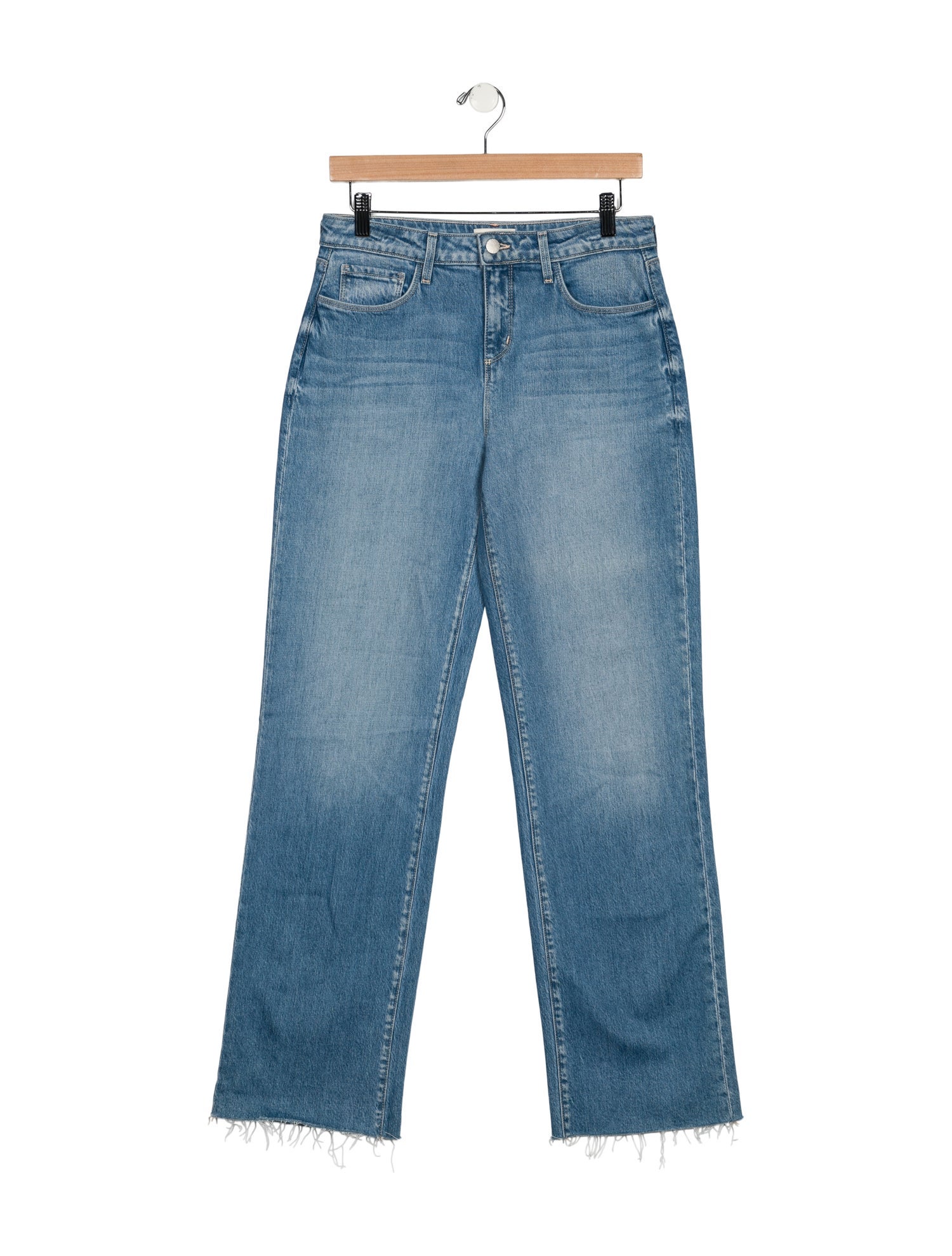 L'Agence Mid-Rise Wide Leg Jeans