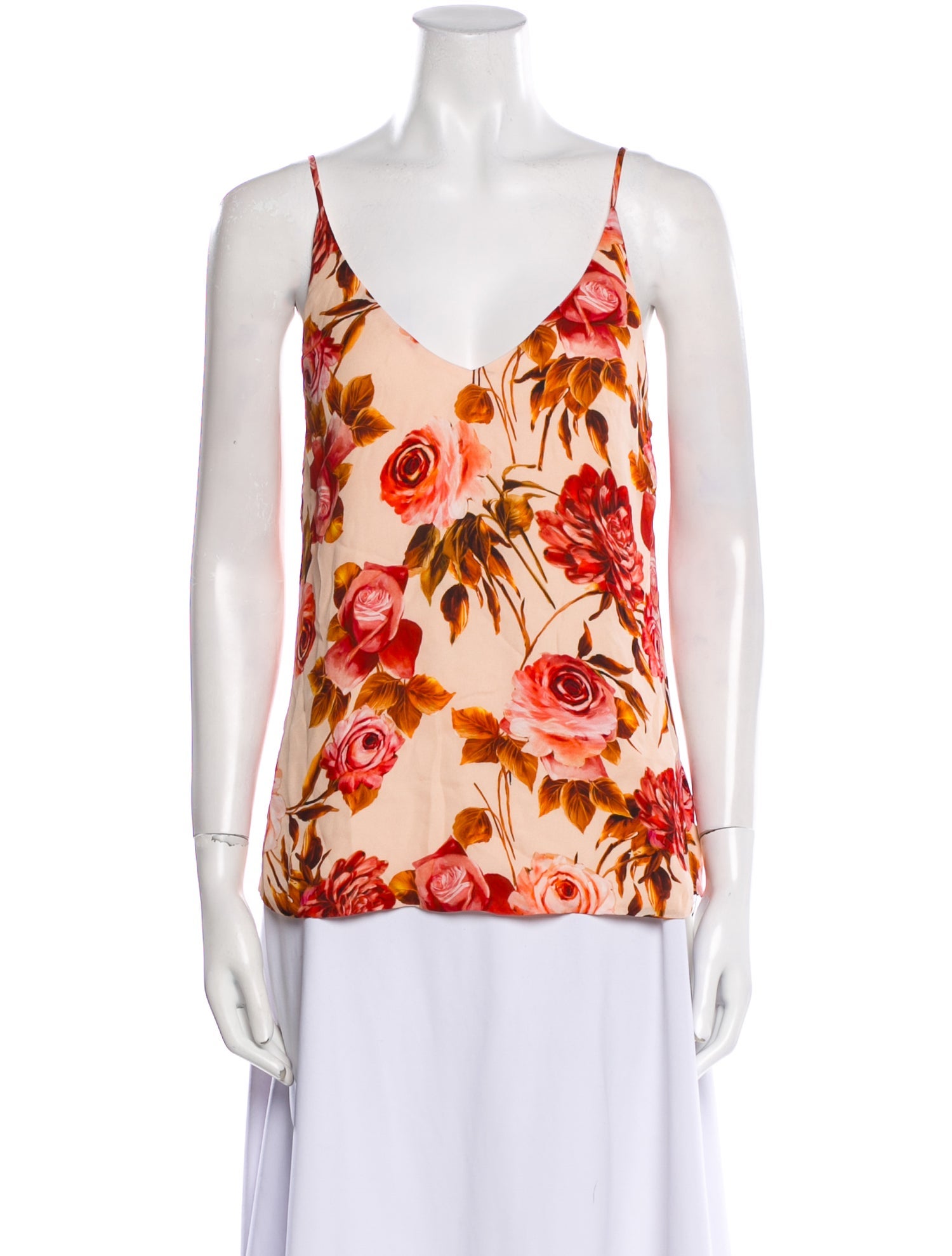 L'Agence Silk Floral Print Blouse